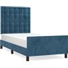 vidaXL Struttura letto senza materasso blu scuro 80x200 cm in velluto