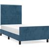 vidaXL Struttura letto senza materasso blu scuro 80x200 cm in velluto