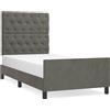 vidaXL Struttura letto senza materasso grigio scuro 80x200 cm velluto