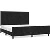 vidaXL Struttura letto senza materasso nero 160x200 cm velluto
