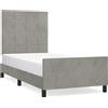 vidaXL Struttura letto senza materasso grigio chiaro 80x200 cm in velluto
