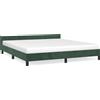 vidaXL Struttura letto senza materasso verde scuro 160x200 cm velluto