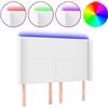 vidaXL Testiera LED bianca 147x16x118/128 cm Pelle finta