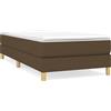 vidaXL Letto a molle con materasso marrone scuro 90x200 cm in tessuto