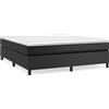 vidaXL Struttura letto nera 160x200 cm in ecopelle