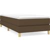 vidaXL Letto a molle con materasso marrone scuro 90x190 cm in tessuto