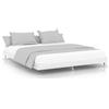 vidaXL Struttura letto bianca lucida 200x200 cm in materiale ligneo