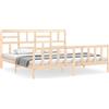 vidaXL Letto in legno massiccio con testiera