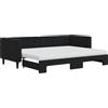 vidaXL Divano letto estraibile con materasso Nero 80x200 cm Velluto
