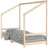 vidaXL Letto per bambini 90x200 cm in legno di pino massiccio