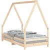 vidaXL Letto per bambini 80x160 cm in legno di pino massiccio