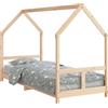 vidaXL Letto per bambini 80x200 cm in legno di pino massiccio