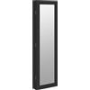 vidaXL Armadio per gioielli con specchio da parete nero 30x8,5x106 cm