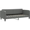 vidaXL Letto da giorno grigio scuro 80x200 cm tessuto
