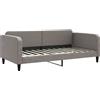 vidaXL Letto da giorno taupe 100x200 cm tessuto