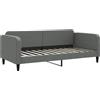 vidaXL Letto da giorno grigio scuro 90x200 cm in tessuto