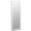vidaXL Armadio portagioie a specchio con illuminazione LED a parete bianco