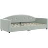 vidaXL Letto da giorno grigio chiaro 90x190 cm in velluto