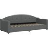 vidaXL Letto da giorno grigio scuro 80x200 cm tessuto