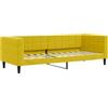 vidaXL Letto da giorno giallo 80x200 cm in velluto