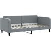 vidaXL Letto da giorno grigio chiaro 90x200 cm in tessuto