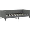 vidaXL Letto da giorno grigio scuro 90x190 cm tessuto