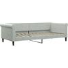 vidaXL Letto da giorno grigio chiaro 90x200 cm in velluto