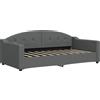 vidaXL Letto da giorno grigio scuro 90x190 cm tessuto