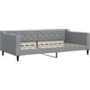 vidaXL Letto da giorno grigio chiaro 100x200 cm tessuto