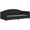 vidaXL Letto da giorno nero 90x190 cm in tessuto