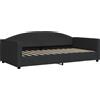 vidaXL Letto da giorno nero 100x200 cm tessuto