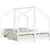 vidaXL Letto per bambini bianco 2x(80x200) cm in legno di pino massiccio