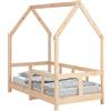 vidaXL Letto per bambini 70x140 cm in legno di pino massiccio