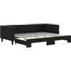 vidaXL Divano letto estraibile Nero 90x200 cm Tessuto