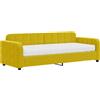 vidaXL Divano letto con materasso giallo 80x200 cm velluto