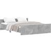 vidaXL Giroletto con testiera e pediera grigio cemento 160x200 cm