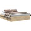 vidaXL Struttura letto Sonoma in rovere 180x200 cm
