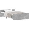 vidaXL Giroletto con testiera e pediera grigio cemento 120x200 cm