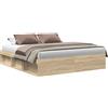 vidaXL Struttura letto rovere Sonoma 200x200 cm