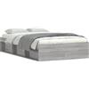 vidaXL Struttura letto Sonoma grigio 120x190 cm