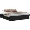 vidaXL Struttura letto nera 200x200 cm