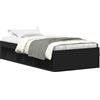 vidaXL Struttura letto nera 90x190 cm