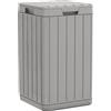 vidaXL Bidone della spazzatura da esterno Grigio 38x38x65 cm PP