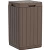 vidaXL Bidone della spazzatura da esterno marrone 38x38x65 cm in PP