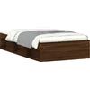 vidaXL Struttura letto in rovere marrone 90x200 cm