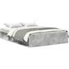 vidaXL Struttura letto grigio cemento 140x200 cm