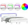vidaXL Giroletto con testiera illuminazione LED bianco 140x200 cm