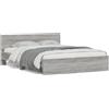 DKD HOME DECOR Giroletto con testiera grigio Sonoma 150x200 cm