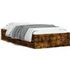 vidaXL Struttura letto con cassetti in rovere fumé 100x200cm materiale in legno
