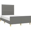 DKD HOME DECOR Giroletto con testiera in tessuto grigio scuro 120x190 cm